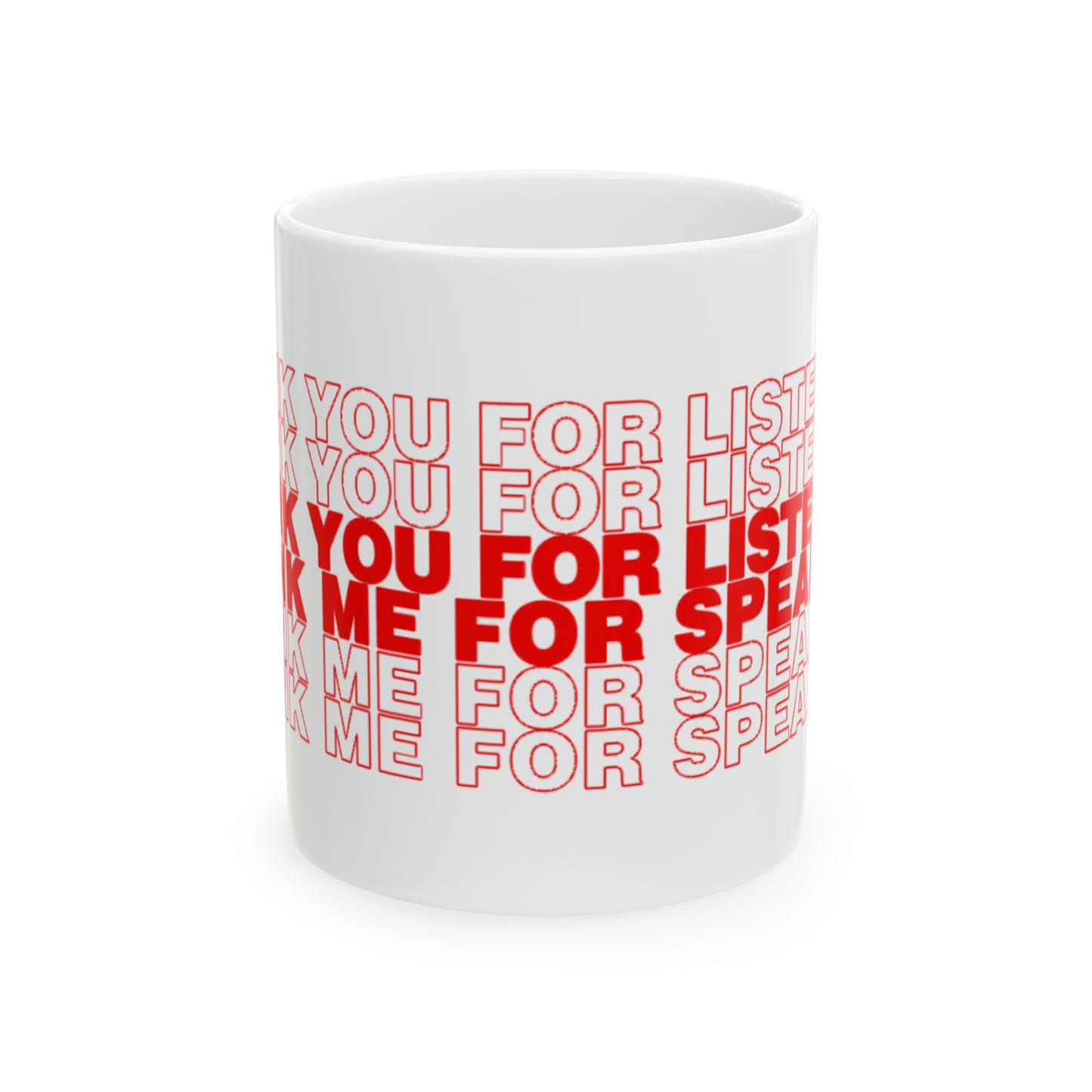 Red Thank You Ceramic Mug 11oz
