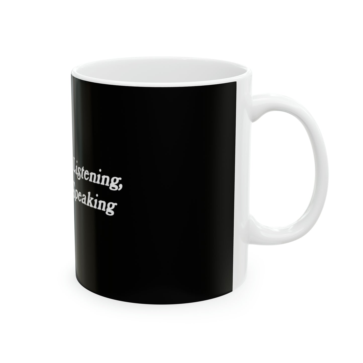 Black Thank You Ceramic Mug 11oz