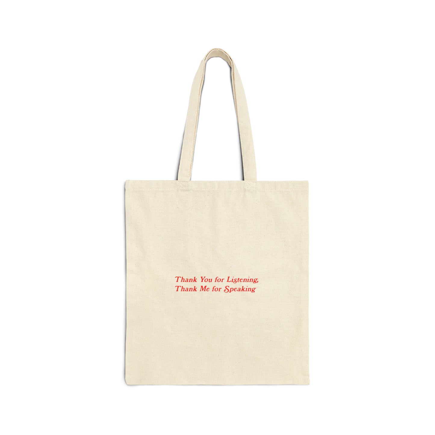 Thank You Red Cotton Canvas Tote Bag