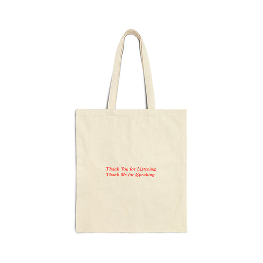 Thank You Red Cotton Canvas Tote Bag