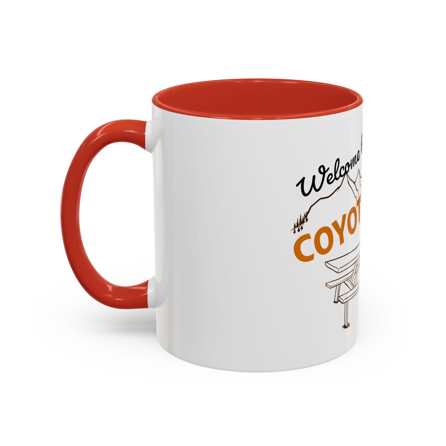 White Coyote Pass Accent Coffee Mug (11, 15oz)